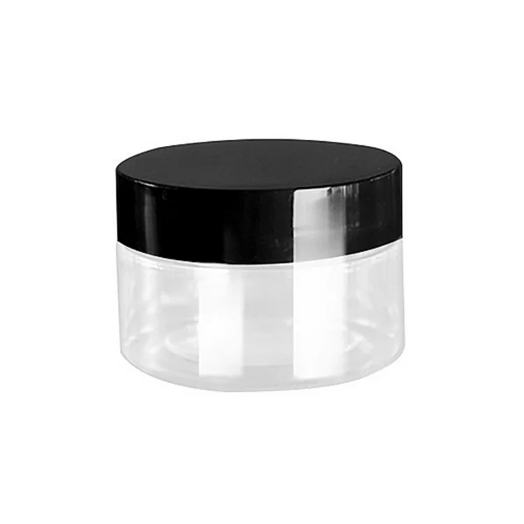 Manufacturer Wholesale 100ml 200ml 300ml Clear Plastic Cosmetic with Custom Screw Top Jar