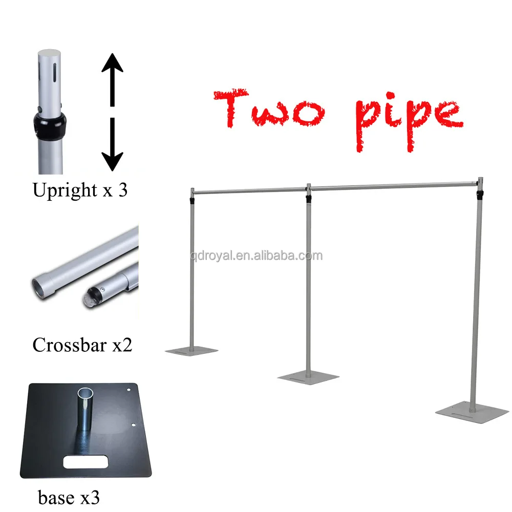 A-MS01Wedding Event Decoration Adjustable Portable Pole Pipe Flower Wall Frame Indoor Outdoor Stage Backdrop Stand