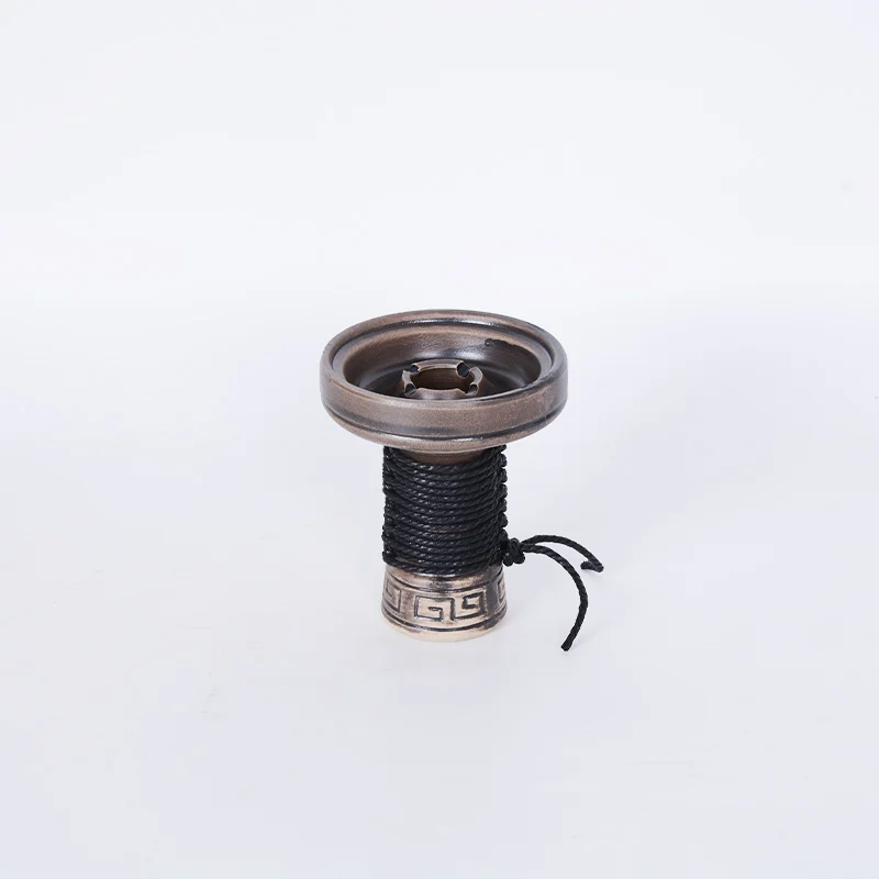 High Quality Ceramic Cylindrical Winding Rope Thick Edge Shisha Pot Hookah Accessories