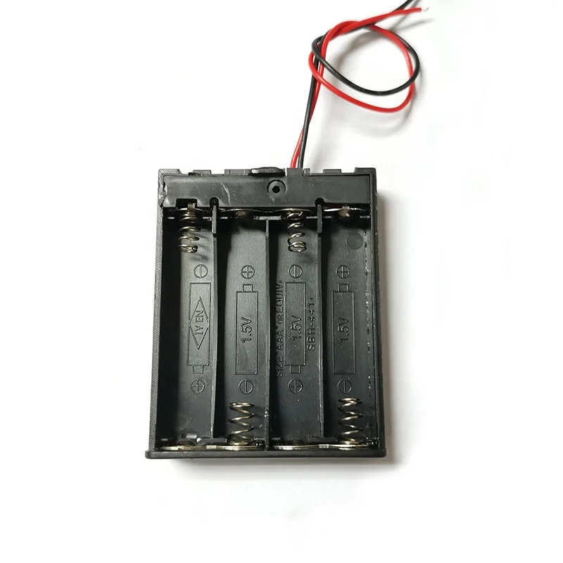 Пластиковый держатель батареи серии 4 AAA 6V с переключателем и крышкой