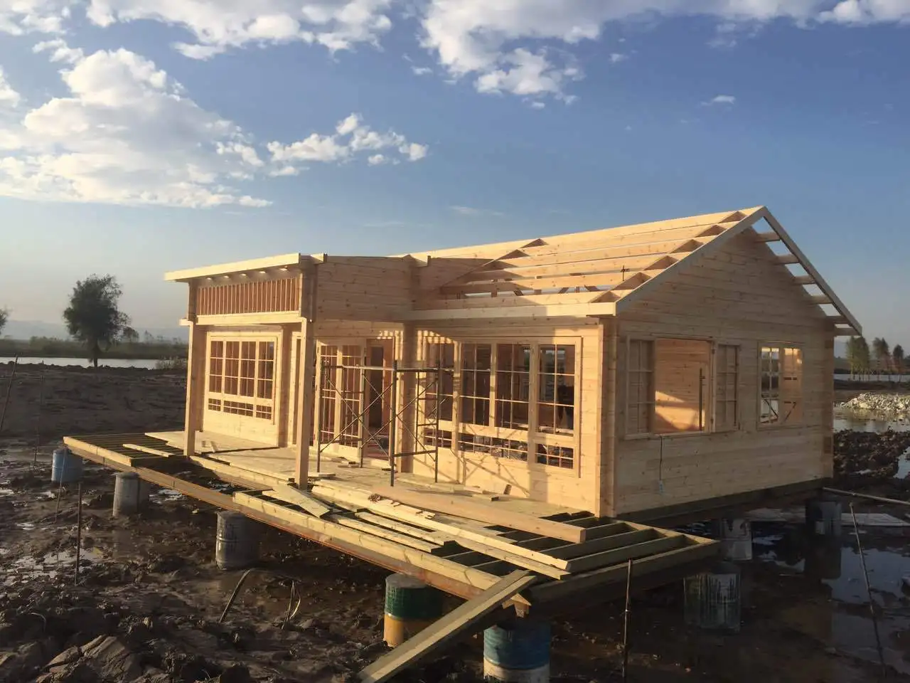 Готовый Дом 2020 сборный деревянный дом деревянная вилла для праздника высококачественный легко