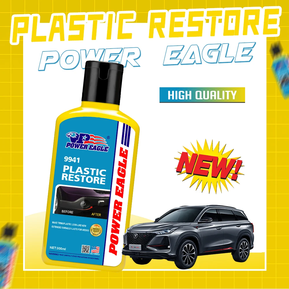 Car Plastic Restorer Polish For Interior Trim Long-Lasting Cleaner Agent Hydrophobic Coating Car
