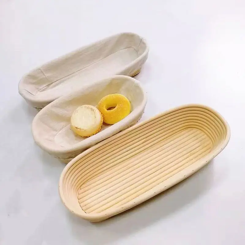 Good quality handicraft Indonesian cane oval banneton basket