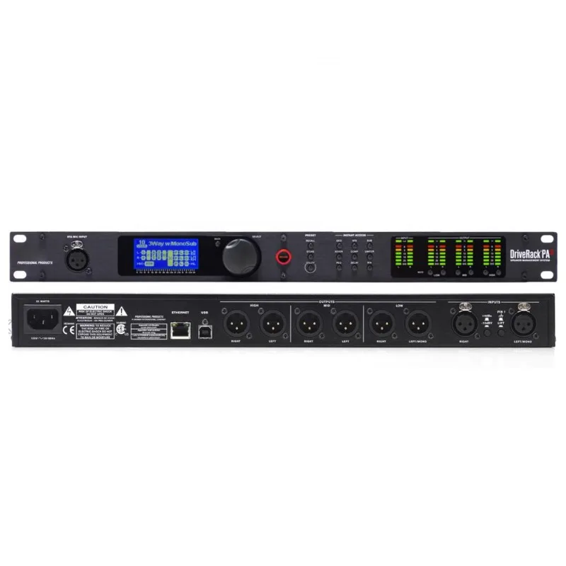 Professional Digital Processor PA2 2 Input 6 Output Audio Processor Dbx DriveRack PA2 for Stage Sound Equipment