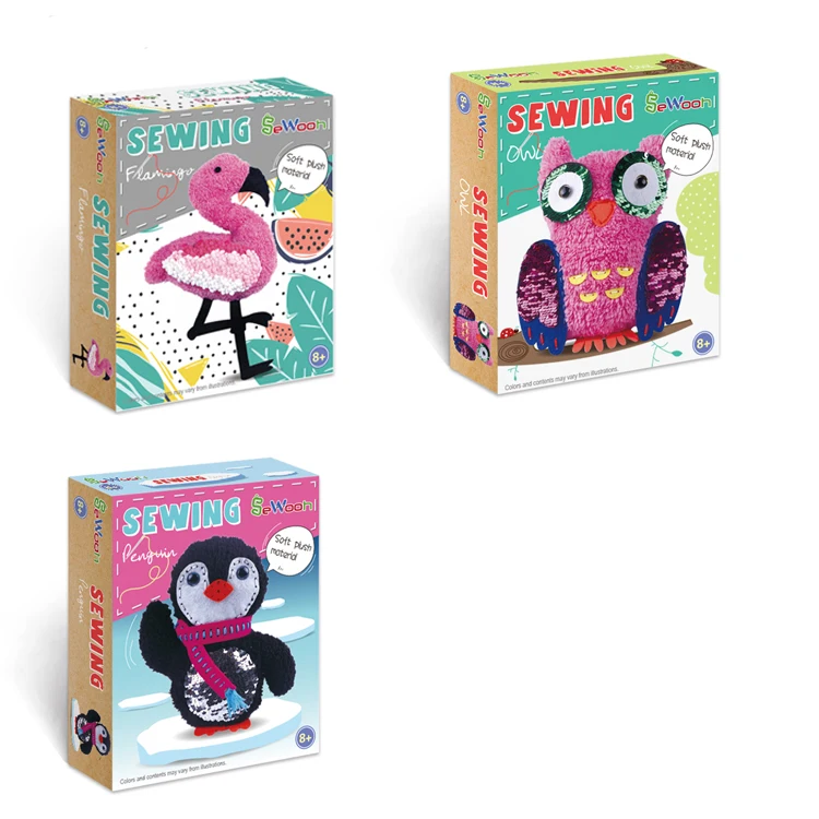 Набор для творчества от производителя, Детские художественные изделия, Набор для творчества из ткани с фламинго для детей