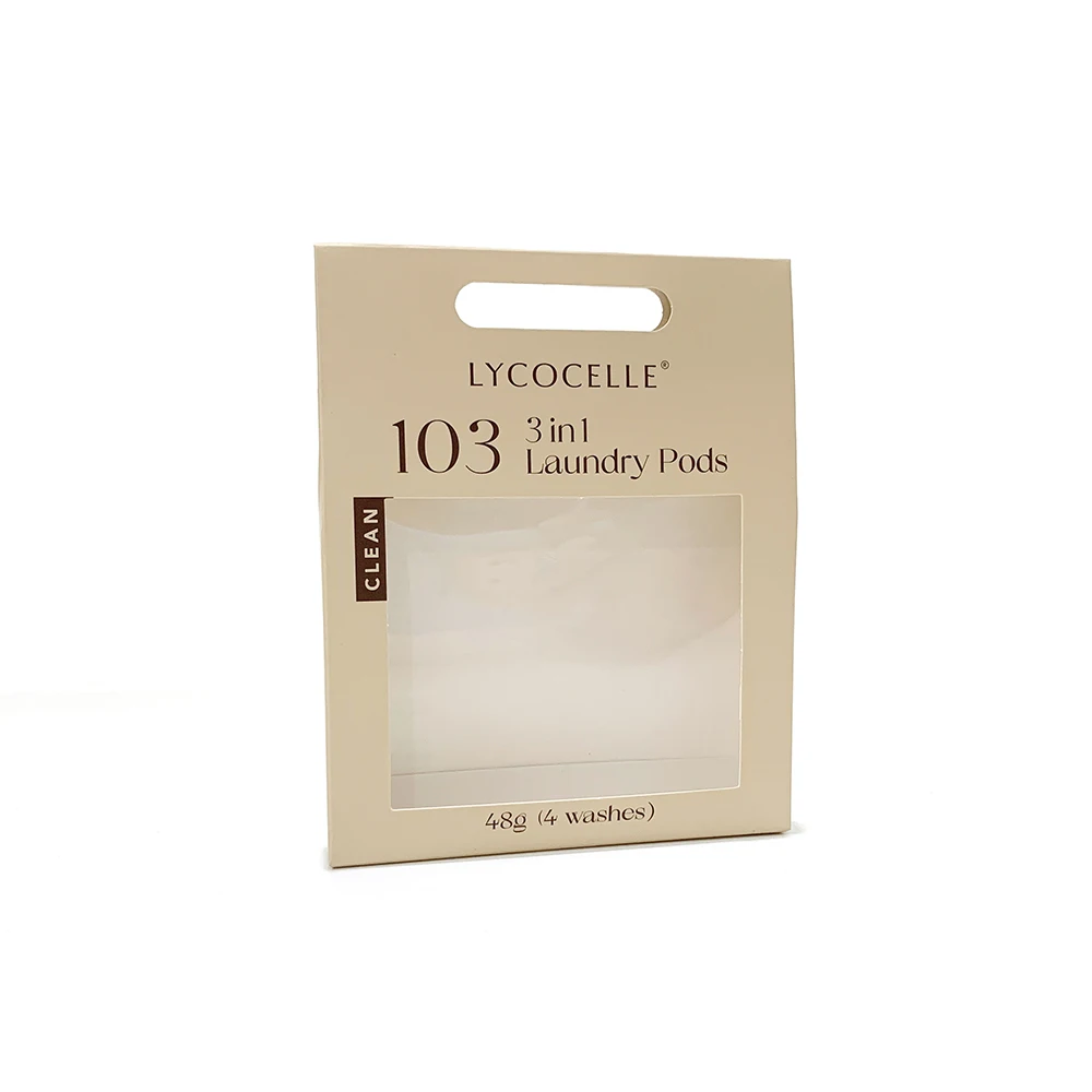 Custom your own logo design 3 in 1 laundry detergent pods paper packaging box for store