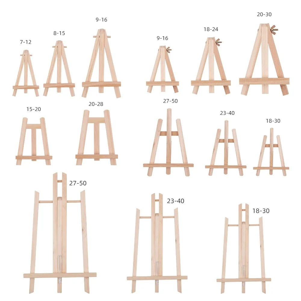 Multi-size Mini Wood Artist Tripod Embroidery Holder Desktop Stand Painting Easel for Photo Painting Display Holder Frame