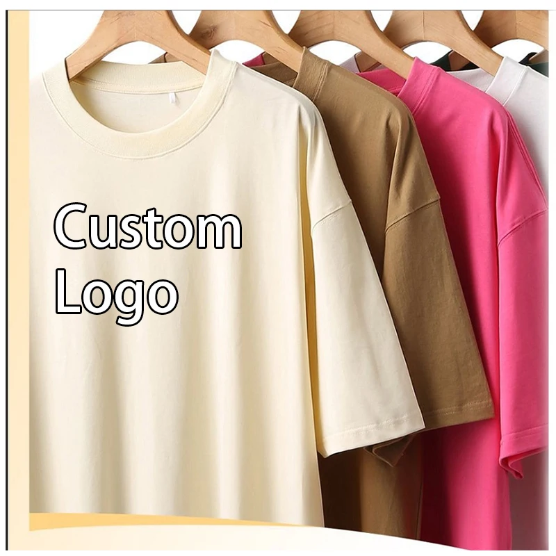 230g pure cotton t shirts Wholesale Custom Logo Heavy Weight T Shirt 100% Cotton oversized Men Plain drop-shoulder sleeve
