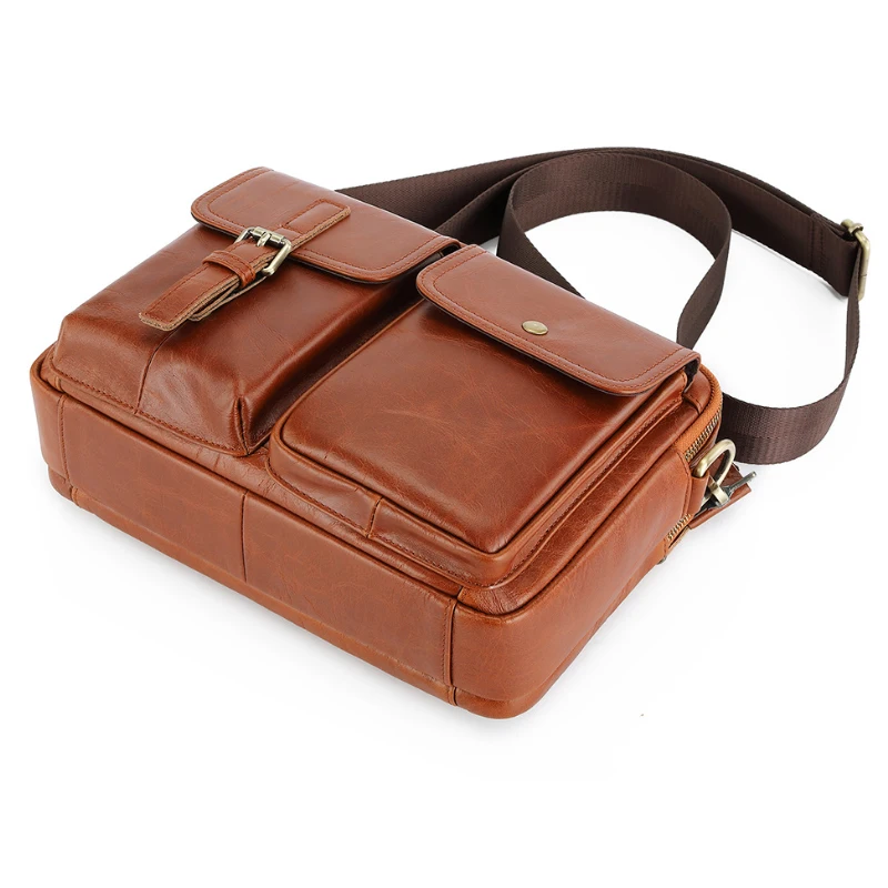 2024 Custom Luxury Genuine Leather Briefcases Bag For Business Men Handbag
