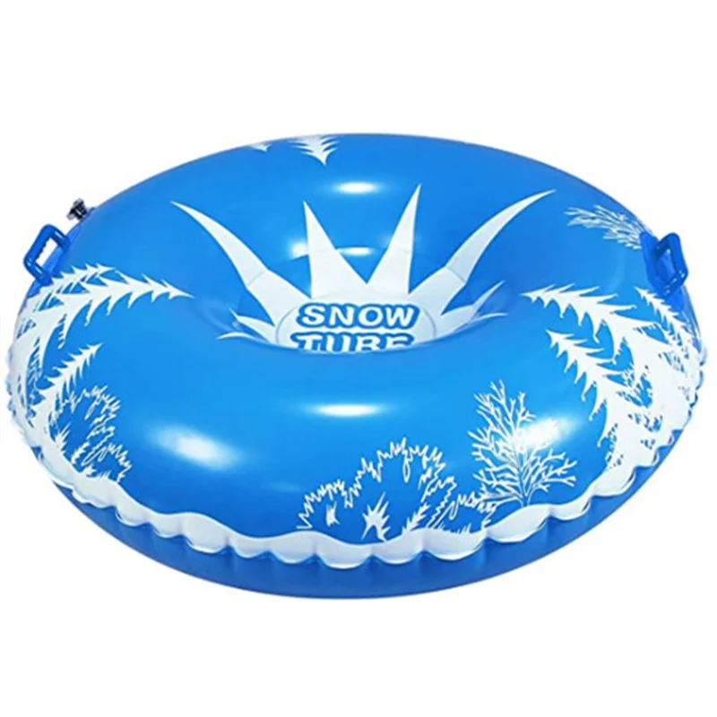 Factory sale thicken PVC waterproof inflated ski tube winter snow mountain skiing inflatable adult kids snow tube with handle