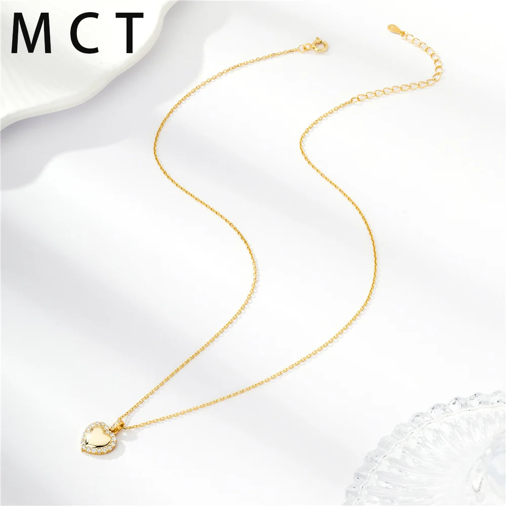 MCT Good quality Custom 2024 Hot Sale Fancy Heart Luxury Heart Dangling Charm Necklace Gift Wedding Bridal Jewelries Girl