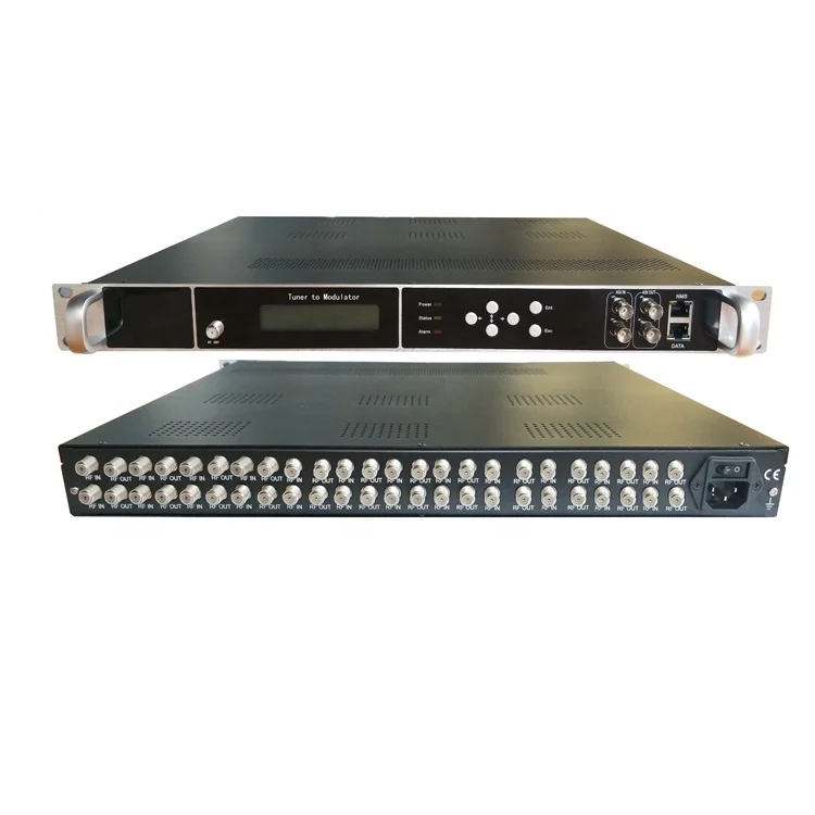 16 channel Tuner to IP Gateway DVB-C/T/T2 DVB-S/S2/S2X ISDB-T ATSC digital headend iptv gateway