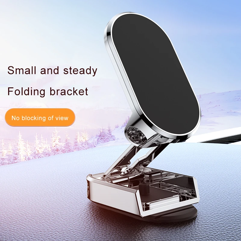 Order Free Sample Telefoon Houder Foldable Mobile Holder Magnet Zinc Clip Adjustable Phone Stand Holder Magnetic Mobile Holder