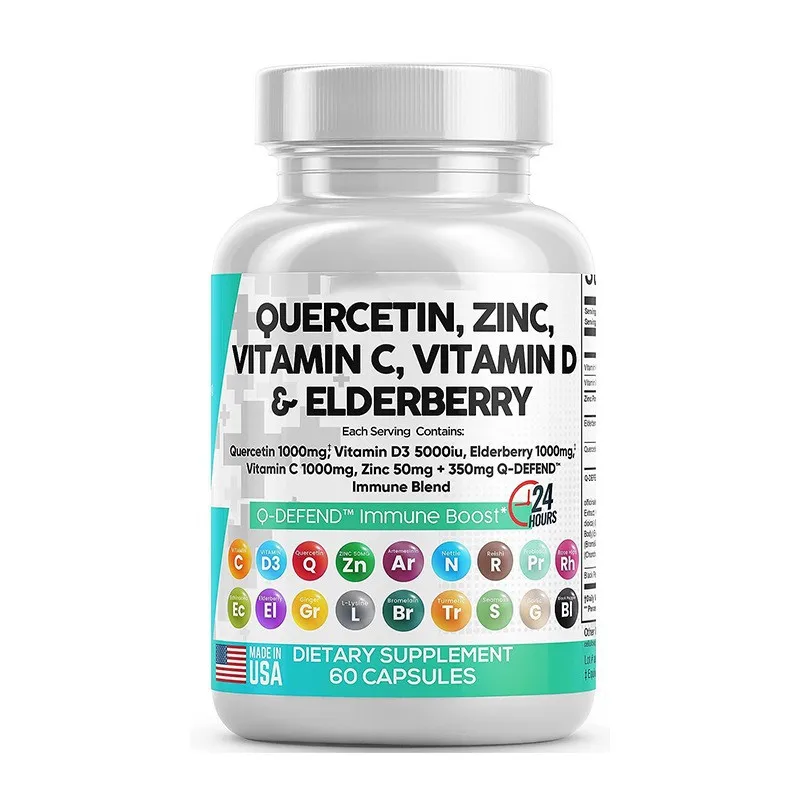 18 In 1 Sea Moss Echinacea Quercetin Zinc Vitamin C & D Elderberry Immune Booster Softgel Capsules For Dietary Supplement