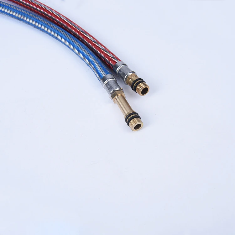 Factory 304 SS Double Head Drain Kitchen Hose Pipe for Bathroom Faucet Flexible Metal Braided Water Hose Pipe