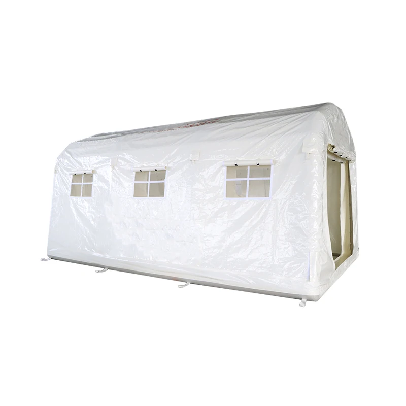 Large Space Air Tent Inflatable Camping Outdoor Hiking Canvas Camping Tent 2022 2 Layers Camping Tent