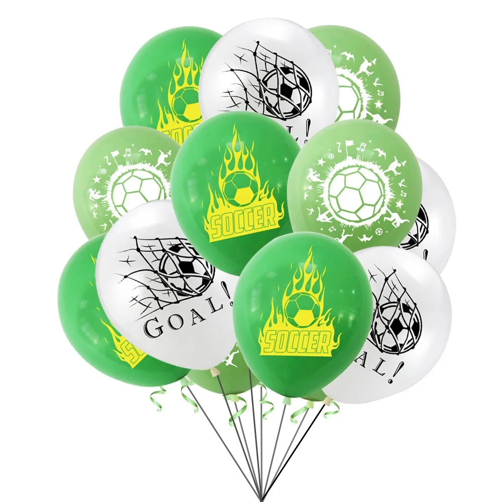 Nice Birthday Decorations Soccer Sportstheme Balloons And Banners Cupcake Topper Celebration Party Supplies Soccer Fan Gift