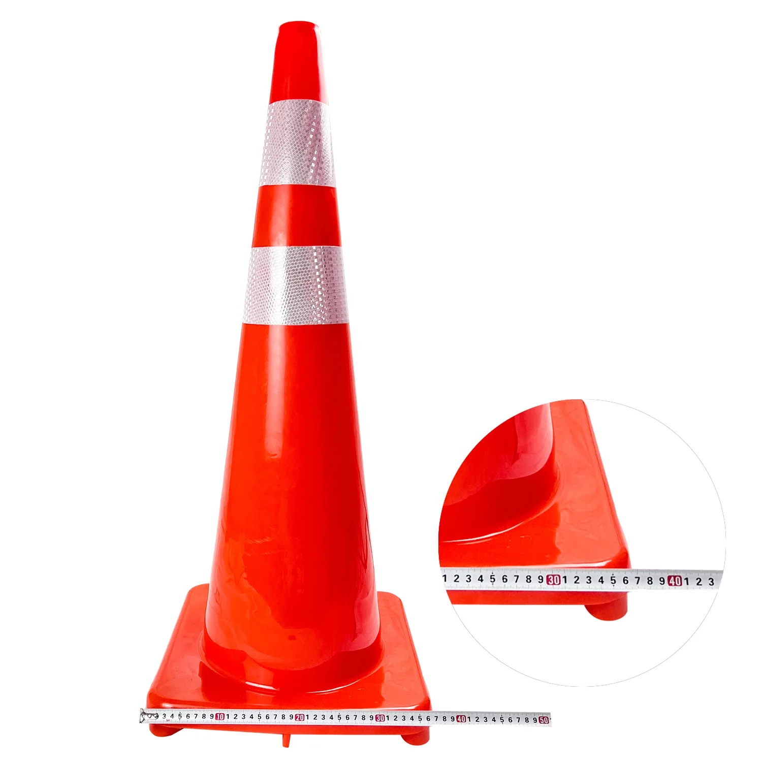36 inches Durable PVC Traffic Safety Cones with Reflective Collars for for Parking Lot Road Safety Sports and Driving Training