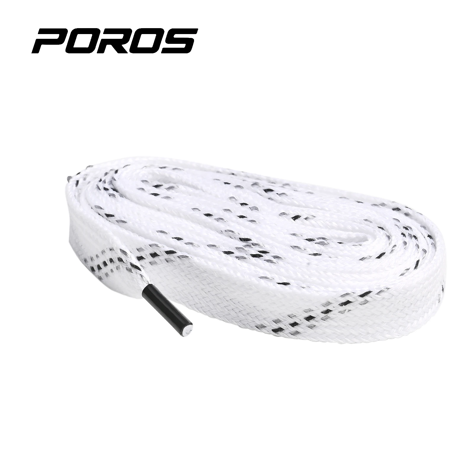 POROS wholesale and OEM Ice Hockey Skate Laces Waxed molded filed street Roller Blading Skating Quality Cotton