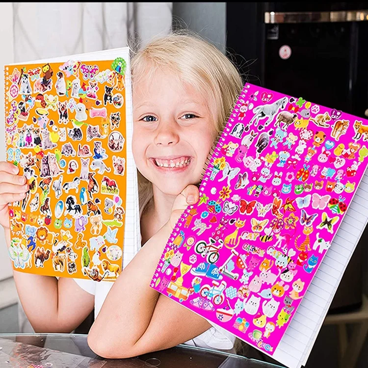 
High quality girl boy birthday gift craft scrapbooking kids different 3d puffy stickers 