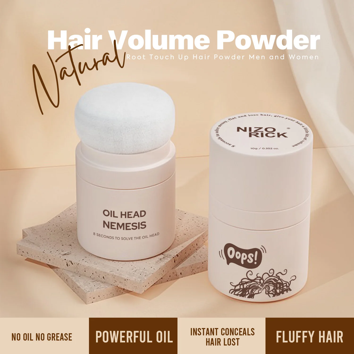 Hair Powder 2 IN 1 Oil-control Styling Texturizing Hair Volume Powder Root Cover Up Concealer Texture Powder