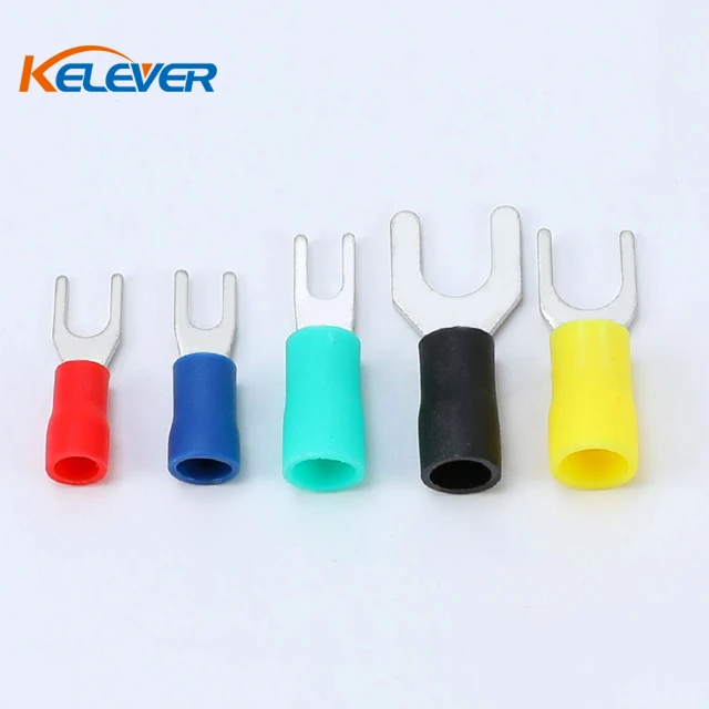 SV series copper fork insulation spade terminal u type cable lug