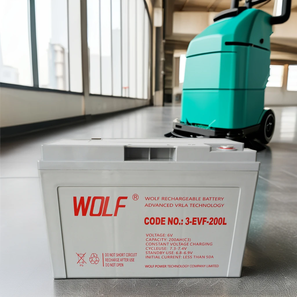 330*180*220mm agm sealed 6V 200ah battery for electric road sweeper