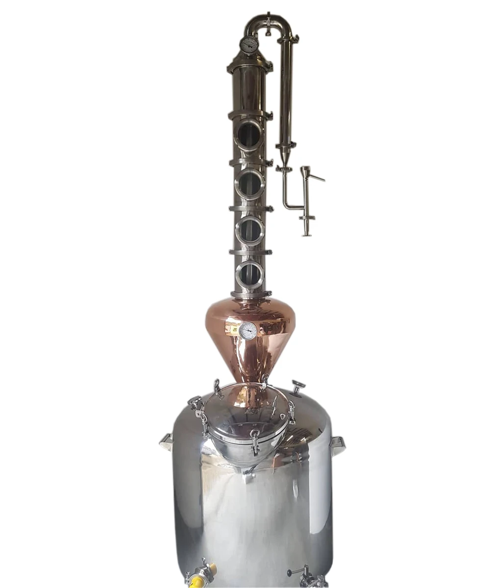 100L 200L whisky distiller with onion head 50L 100L 200L home distillation equipment copper gin still