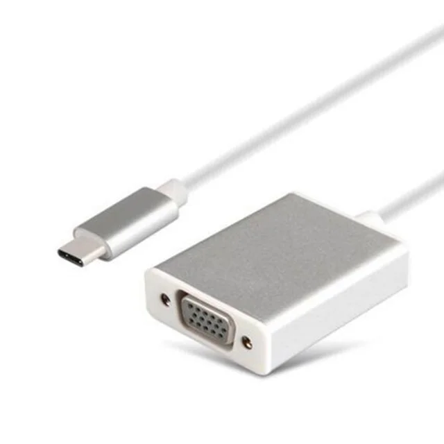 USB Type-C to VGA Adapter Cable Male USBC to VGA Female DB15 Converter