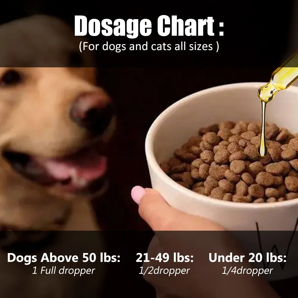 Chanson Factory Customized logo Aliver Premium Organic Pet Hemp Seed Oil for Dogs and Cats