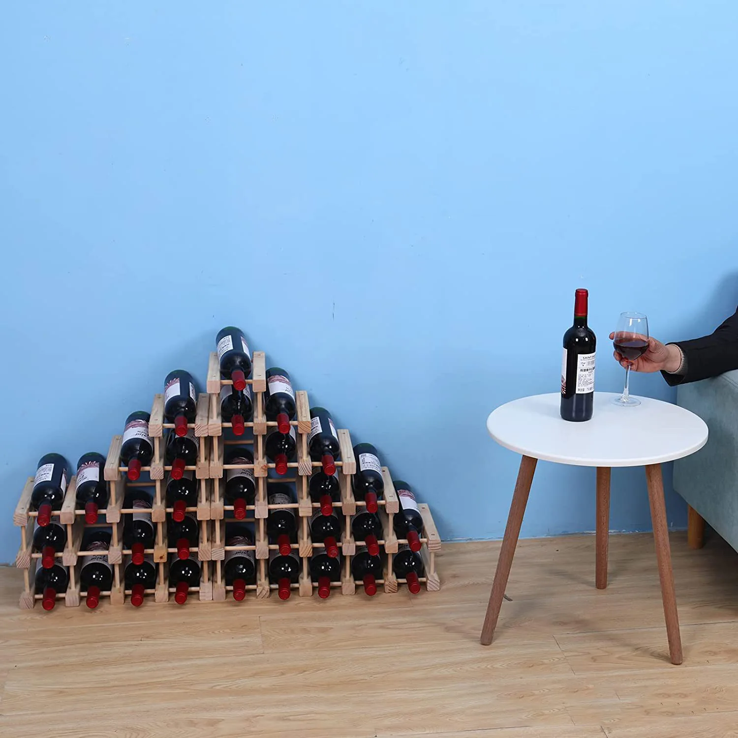 High Quality Wooden Wine Rack Kitchen Furniture Wine Bar Cabinet