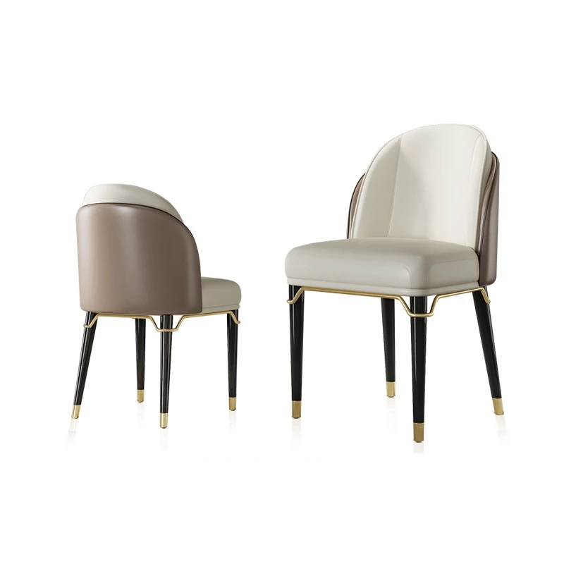Dining Chair Luxury Gold Metal Indoor Wholesale Chairs Home Furniture Modern Restaurant Dining Room Leather Chairs