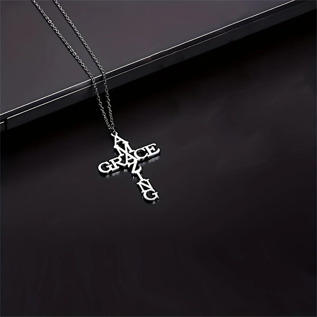 2024 New Fashion Amazing Grace Necklace Amazing Grace Necklace Men Stainless Steel Christian Jewelry necklaces
