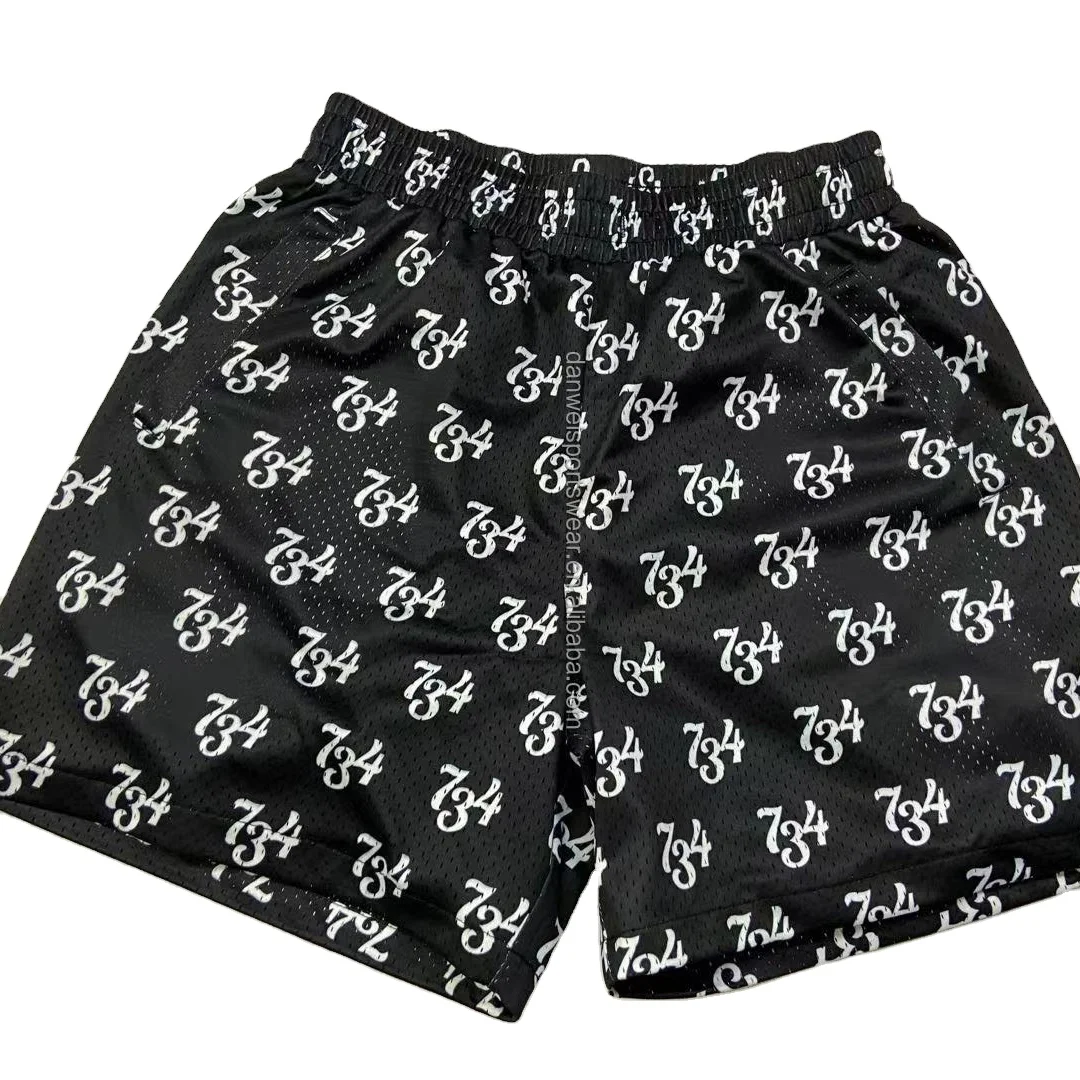 Полностью закрытые дизайнерские двухслойные баскетбольные шорты из полиэстера