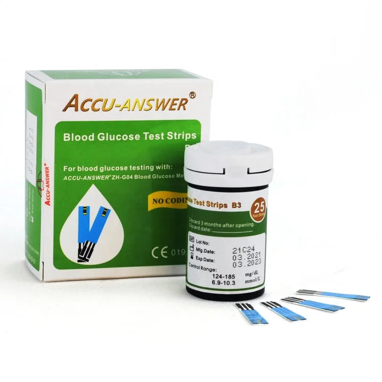 Accuanswer glucometer blood sugar reagents testing strips glucose test sticks for glucometro