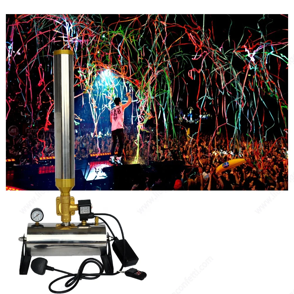 Мини конфетти пушечный автомат бумажный шутер пульт дистанционного управления для вечеринки сценическое свадебное оборудование