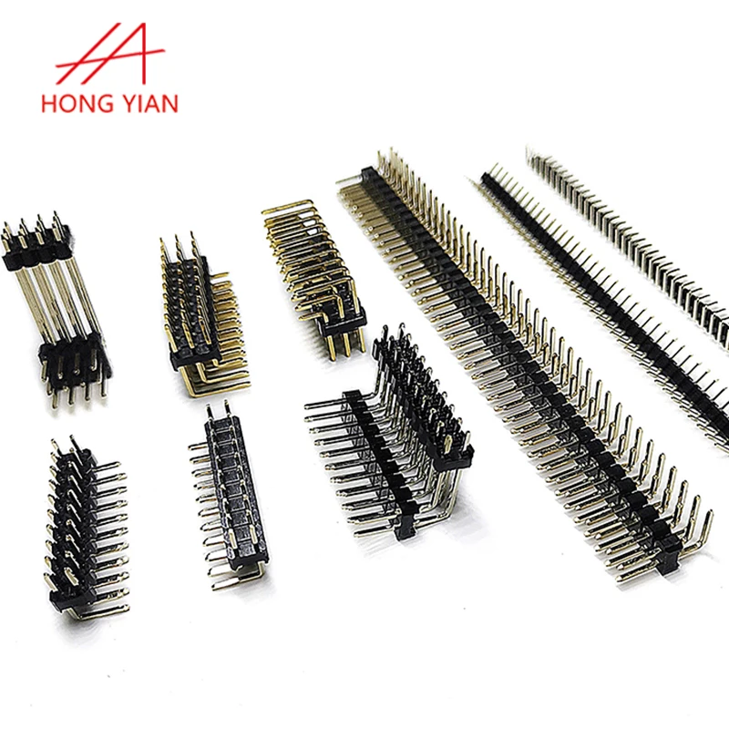 1*2/3/4/5/6/7/8/10/12/15/20/40P 2.0MM 2.54MM pitch single row straight pin header connector
