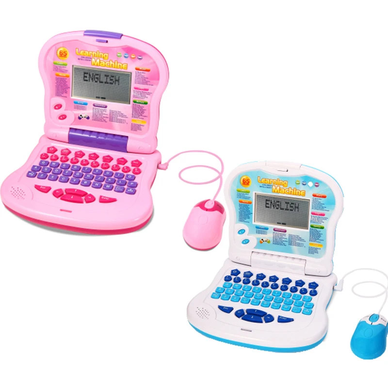Kids toy learning english early education machine plastic LED display laptop toys children computer intelligent learning machine
