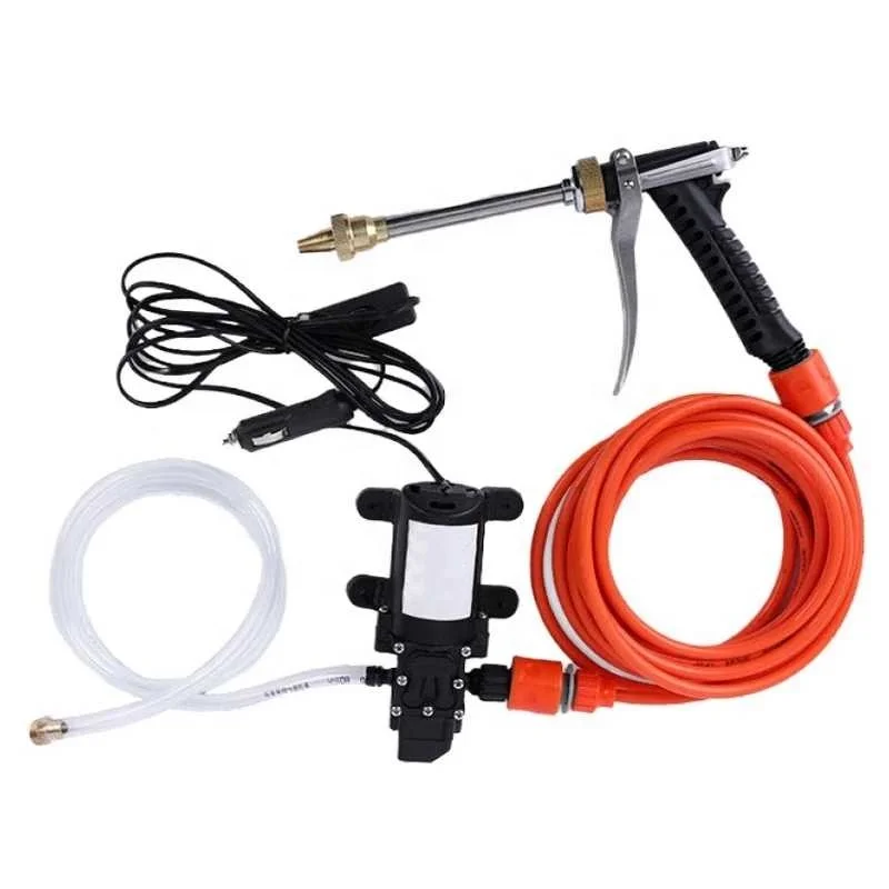 12V 100W 200PSI High Pressure Car Washer Spray Water Gun with Pump Kit Garden Lawn Sprayer Gun Cleaner Portable Cleaning Machine