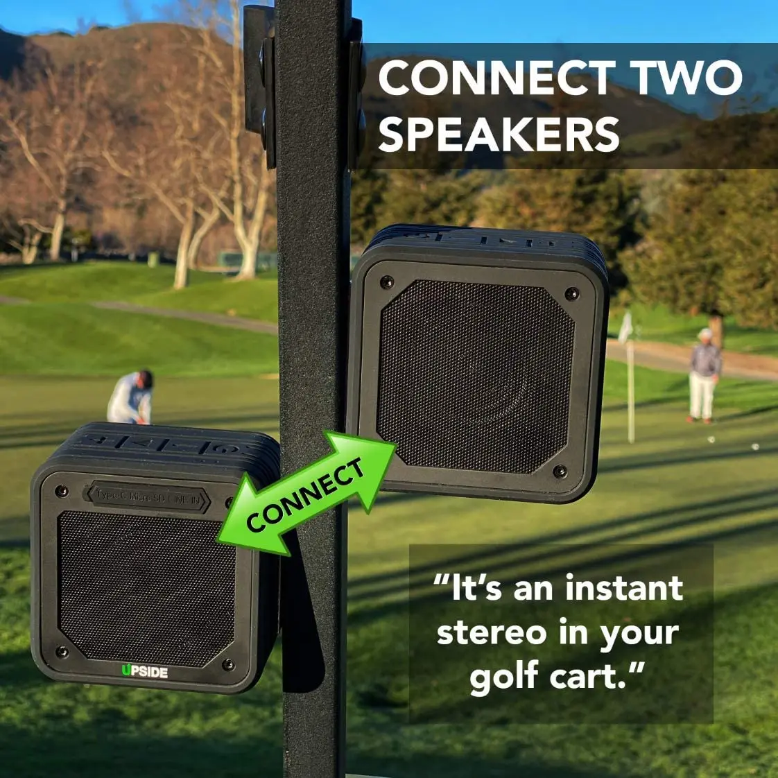 Golf Blue tooth Speaker with Magnetic Mount Waterproof wireless Sound System  Magnetic Blue tooth Speaker