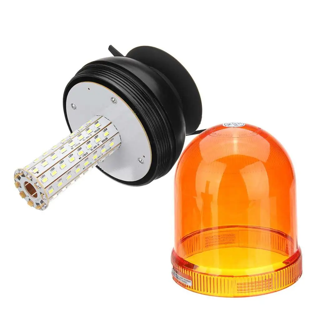 DC12V 24V MAGNETIC MOUNT 80 LED EMERGENCY TRUCK BEACON WARING LAMP