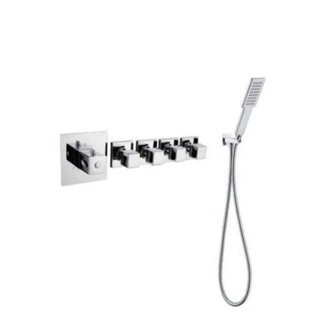 Luxury Wall Mounted Hot Cold Control Water Faucet Shower Concealed Thermostatic Mixer Valve