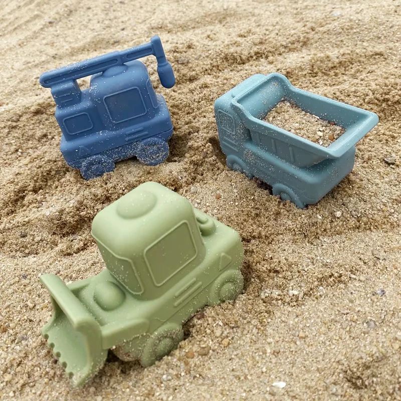 Custom Bpa Free Kid Car Design Summer Products Water Toy Shower Silicone Baby Bath Sand Beach Toy For Babies