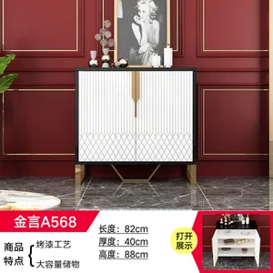 Современная роскошная мебель для дома боковая доска шкаф белый буфет дизайн золото дерево