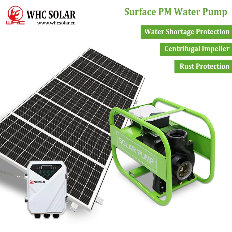 DC WHC Deep Well Submersible 1Hp 2Hp 3Hp Solar Water Pumps For Agriculture