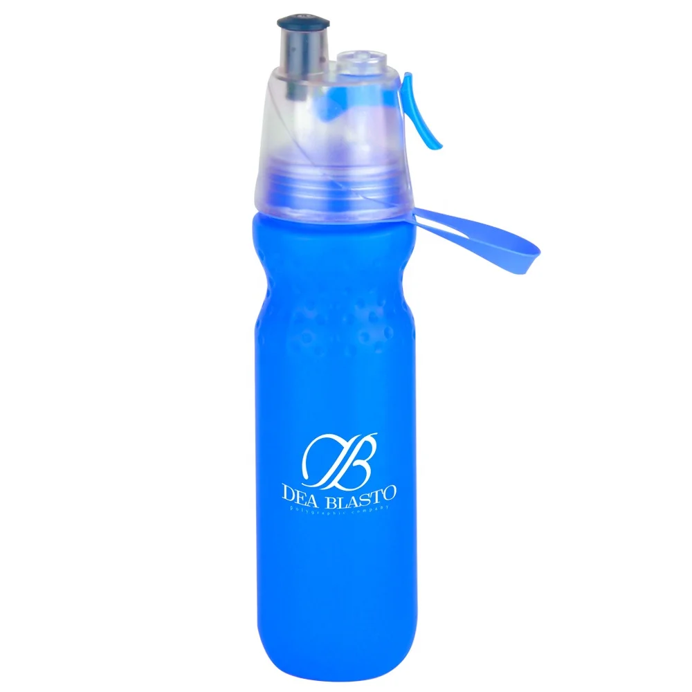 750ML Gym Misting Cool Water Bottles Eco Friendly Custom Durable Plastic Mist Spray Drinking Bottles