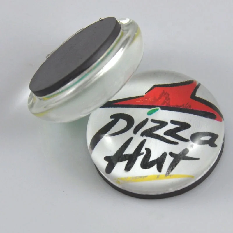 Custom creative crystal glass fridge magnet