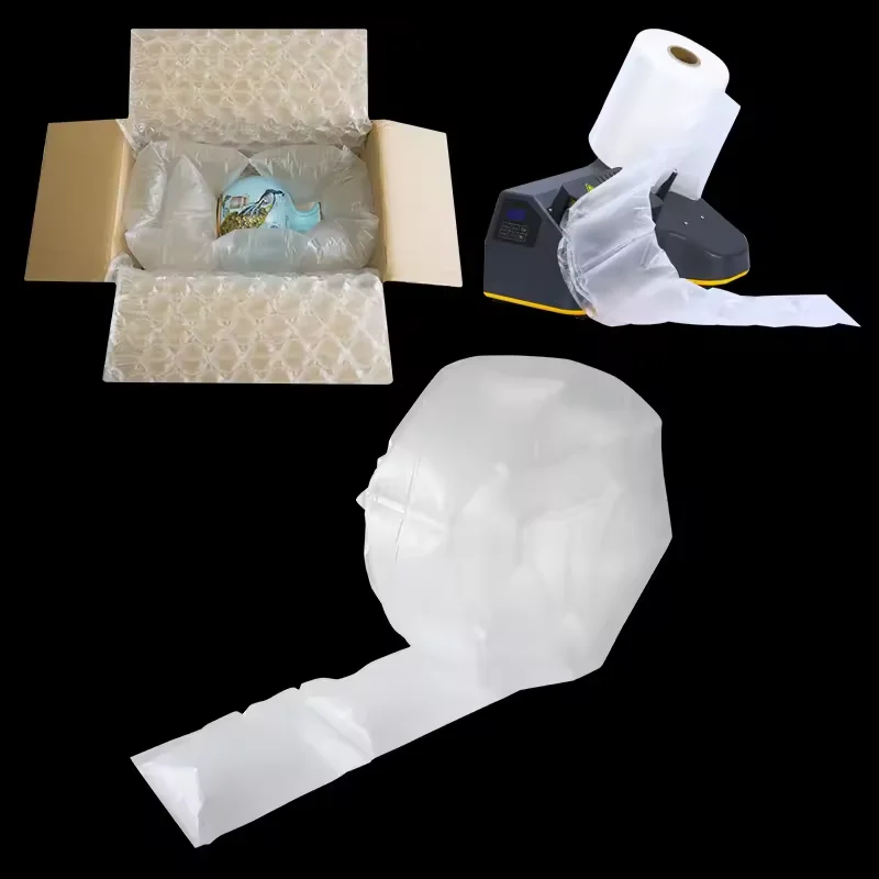 Heavy Industry Protective Roll Maker Biodegradable Filling Inflatable Bags Film Column Bubble Pillow Air Cushion Packaging