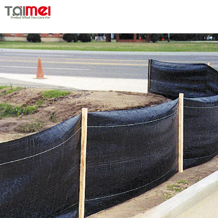 PP Woven Black Construction Silt Fence Used for Farm