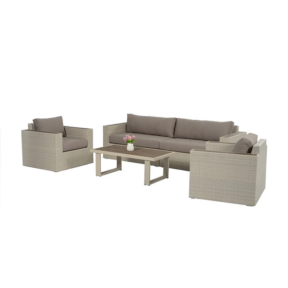 
Garden Furniture Rattan Outdoor l shaped weatherproof sectional combination Sofa Set 